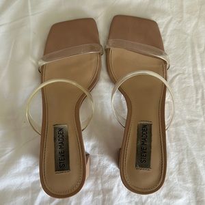 Steve Madden Clear strap heels